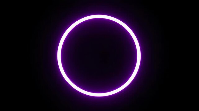 This features a mesmerizing purple circle of light against a black backdrop. The glow radiates from the center outward, giving it a sense of depth and energy.
