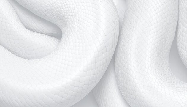 Abstract close up detail of a beautiful white snake skin showing the intricate geometric scales and natural patterns of the reptile body.