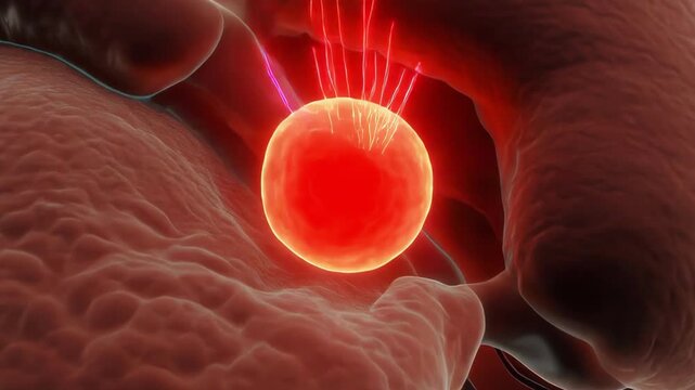Adrenal Medulla Hyperactive Core With Catecholamine Surge Medical Endocrine Visualization