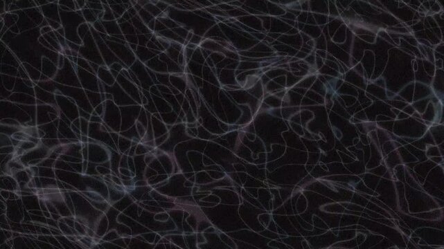 Abstract Light Threads Moving Through Dark Space