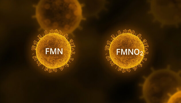 Scientific Visualization of FMN and FMNO2 Molecular Structures in a Bioluminescent Biological Environment