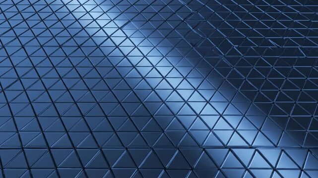 Abstract Geometric Grid Pattern with Diagonal Light Rays in Blue Tones