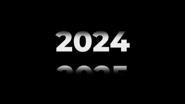 Fast Forward Year Counter Animation 1970 to 2026. Rolling number timeline with motion blur. White text on black background for history, documentary, and time transitions.