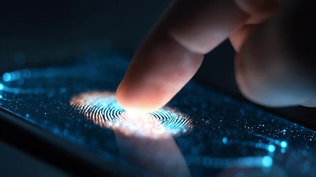 Finger Touching Smartphone Fingerprint Sensor