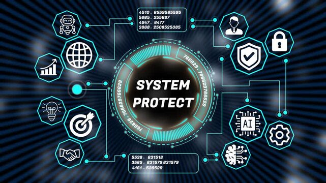 system protect checkmarks. Advanced diagnostics summary dashboard displaying verified.  and Blue Safety Status Indicators 4k video