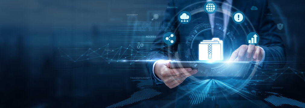 Data Analyst Analysing Open Data Using Tablet and Networking Data, public datasets, information sharing, data transparency, digital innovation