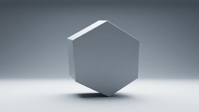 Geometric Dodecahedron rotating in studio lighting with subtle motion