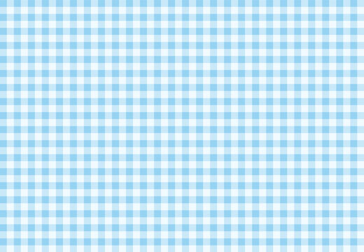 Baby blue gingham seamless pattern, light blue pastel plaid checked background, cute geometric texture for picnic, scrapbook paper