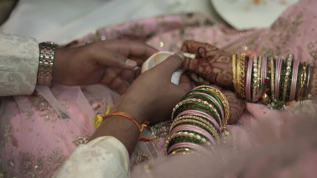 Indian Wedding Rituals with Bride and Groom Performing Sacred Traditions, Pheras, Mandap Ceremony, and Cultural Marriage Customs