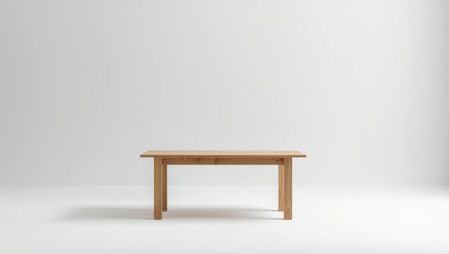 Wood table graphic standing alone on a flawless white background with generous copy space