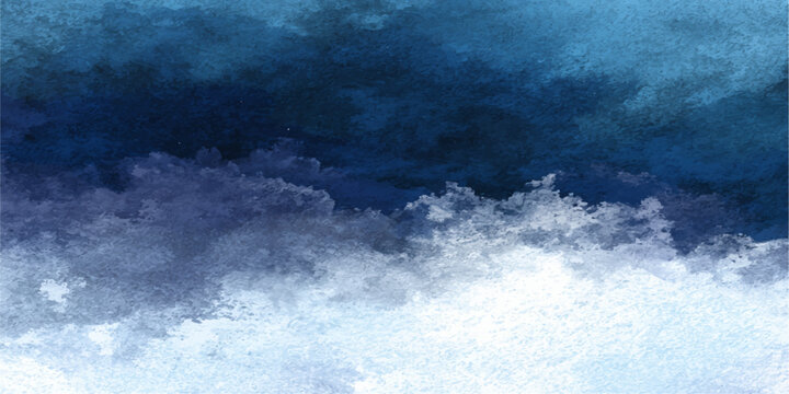 Blue Sky Clouds and Flowing Water Abstract Background Design