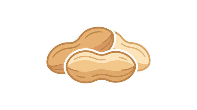 Illustration of a pile of raw peanuts in shells
