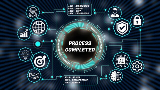 process completed checkmarks. Advanced diagnostics summary dashboard displaying verified.  and Blue Safety Status Indicators 4k video