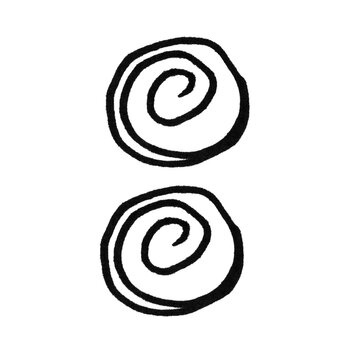 Hand-Drawn Spiral Doodle Patterns Set