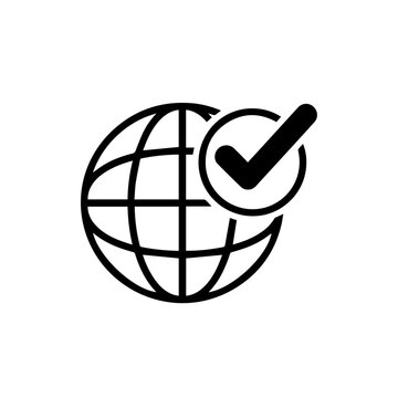 Earth Globe Icon Vector Illustration for Global Internet and World Symbol Design