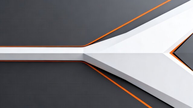 Abstract geometric design with orange lines