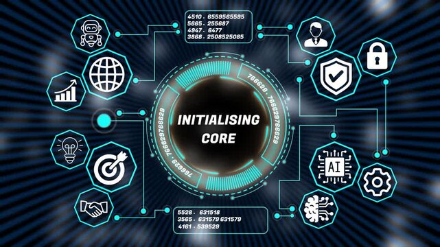 initializing core checkmarks. Advanced diagnostics summary dashboard displaying verified.  and Blue safety status indicators 4k video
