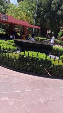The Amar Jawan Jyoti Large Black Marble Bowl Fountain at Jallianwala Bagh