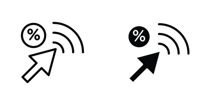 Click through rate icons Designs. icon element in trendy styles