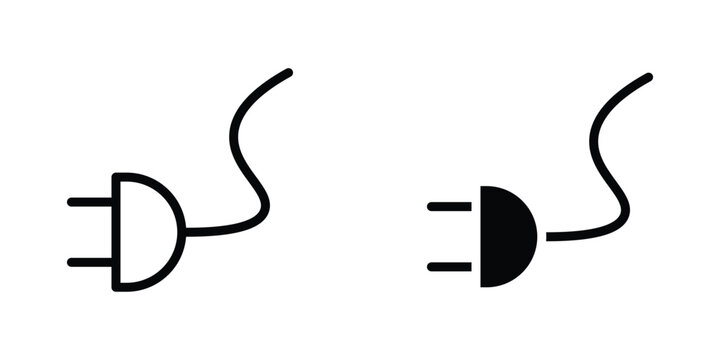 Electrical plug icons Designs. icon element in trendy styles