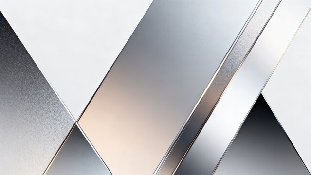Abstract geometric metallic shapes