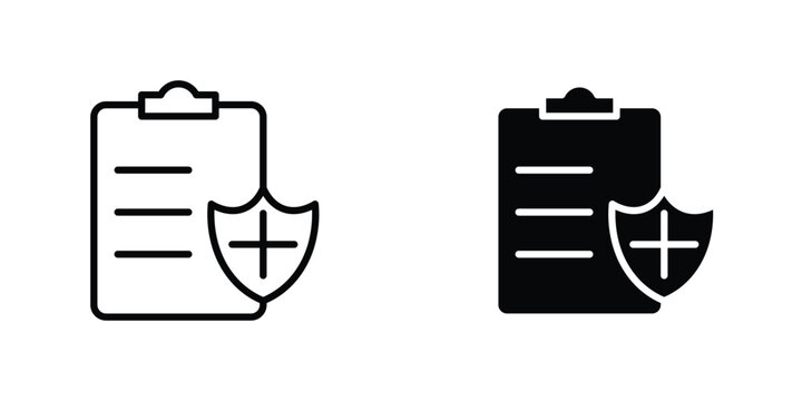Medical record icons Designs. icon element in trendy styles