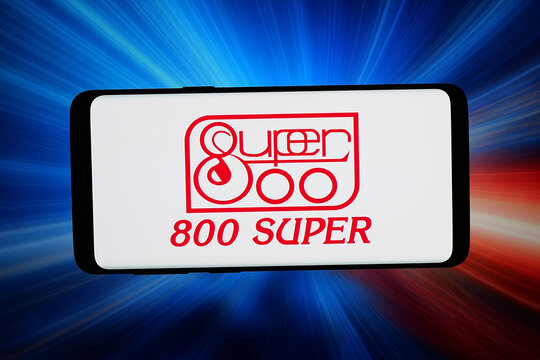 Stuttgart, Germany - 06-12-2026: In this photo illustration, the logo of company 800 Super Waste Management Pte. Ltd. is displayed on a smartphone in front of abstract background on computer screen.
