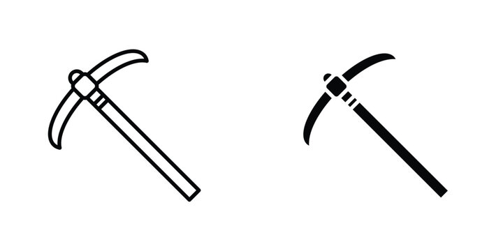 Pick axe icons Designs. icon element in trendy styles