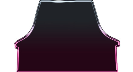 A dark purple piano keyboard against a transparent background with pink outline © AbuBakkor