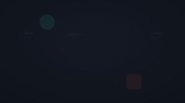 blue and teal analytics dashboard flat design animation loop