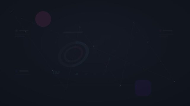cyan and pink analytics dashboard flat design animation loop