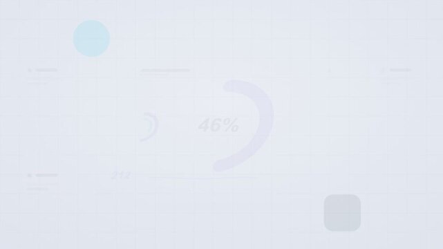 indigo and cyan analytics dashboard flat design animation loop