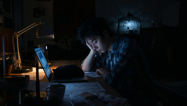 締切前の深夜に黒猫へノートPCを占領される男性フリーランス