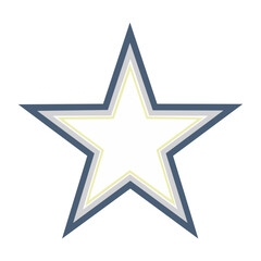 Obraz premium Five Pointed Star with Gradient Outline