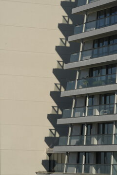 Luxury skycraper in Prague with visible balconies