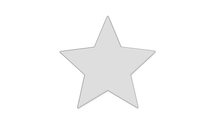 Obraz premium A large gray star shape with sharp points stands alone