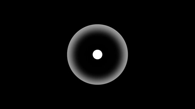 White pulse circle animation, expanding ripple effect on Alpha channel, sonar ping motion graphic, radar scan indicator, technical user interface element, high quality.
