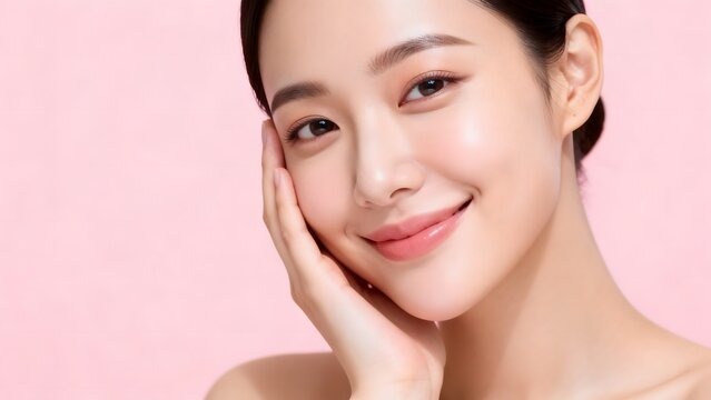 Closeup portrait of a smiling woman