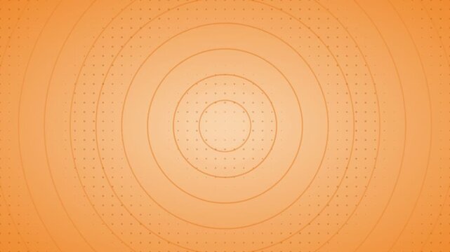 Animated orange comic concentric waves background, pop art halftone speed lines motion loop