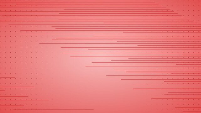 Animated crimson comic horizontal speed lines background, pop art halftone speed lines motion loop