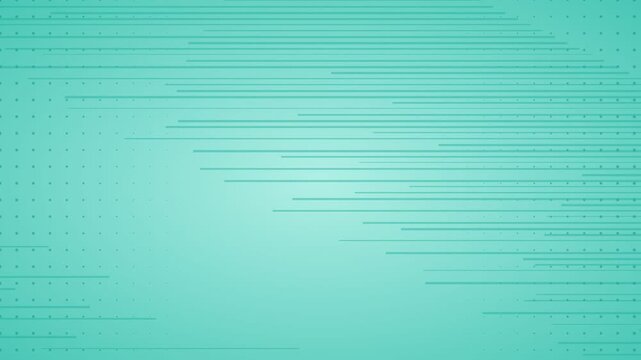 Animated teal comic horizontal speed lines background, pop art halftone speed lines motion loop