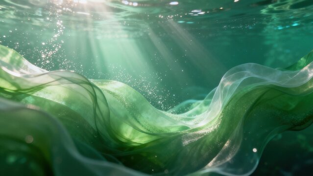 Underwater fabric with light rays