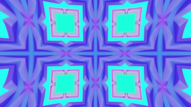 High Energy Kaleidoscope Background Featuring Colorful Neon Geometry and Rhythmic Motion Design