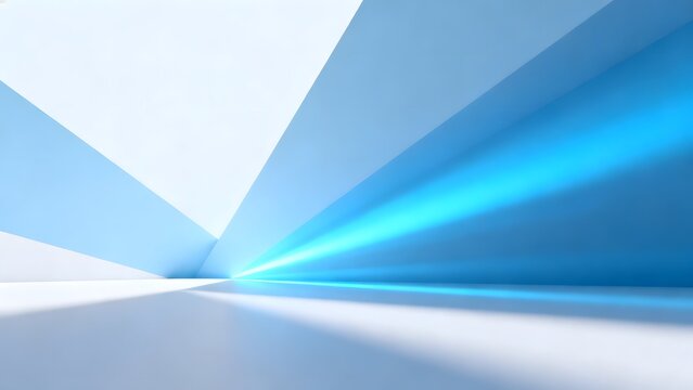 Abstract blue geometric space