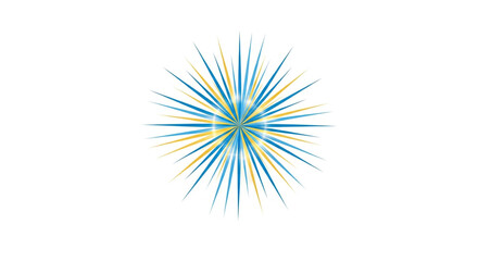Obraz premium Vibrant Blue and Yellow Radial Lines Graphic