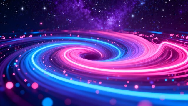 Colorful swirling space vortex