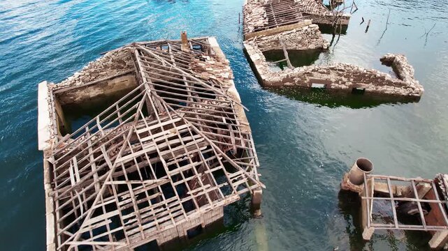 Abandoned Village of Aceredo Submerged by Water Dam in Spain