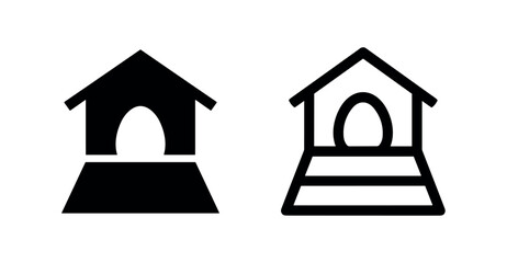 Chicken Coop Egg Icon Set © liubomir118809