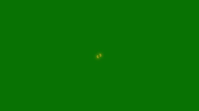 Electric Energy Blast Lightning Explosion Effect on Green Background, Comic Shockwave Crest Line Work Pack with Cartoon Thunder Flash Footage