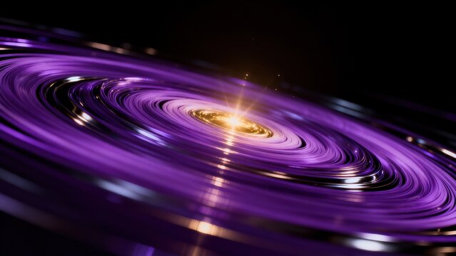 Abstract purple spiral with glowing center